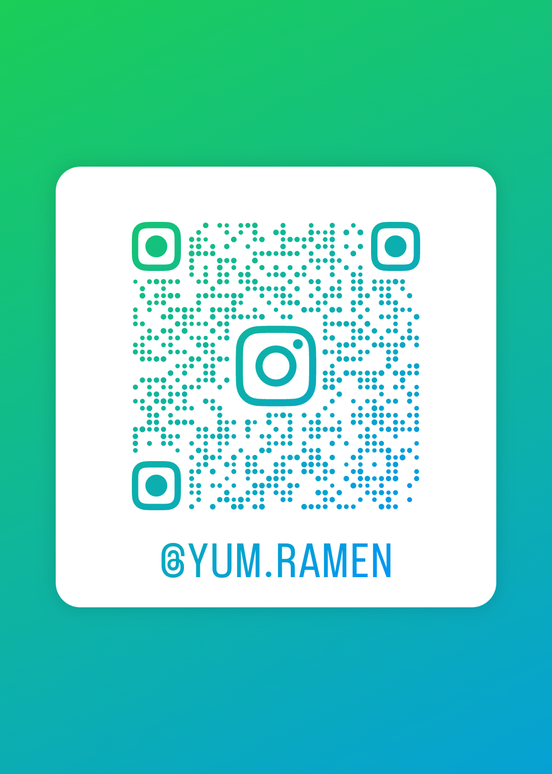 QR code Instagram @YUM.RAMEN
